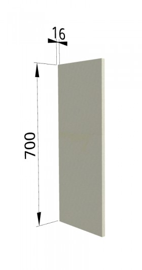 Панель торцевая П Квадро (для шкафа верхнего) Ваниль кожа в Бородино - borodino.katalogmebeli.com | фото