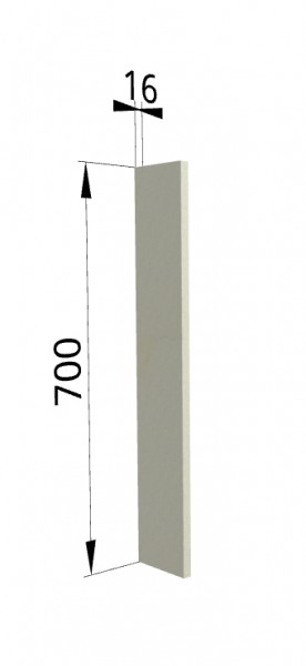 Панель торцевая ПТ 400 Квадро (для шкафа торцевого верхнего) Ваниль кожа в Бородино - borodino.katalogmebeli.com | фото