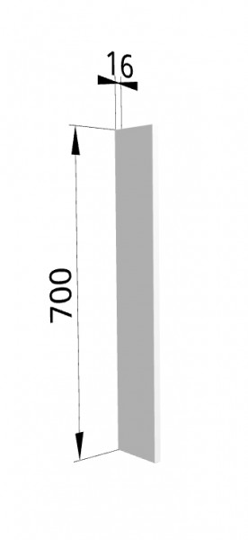 Панель торцевая ПТ 400 Ройс (для шкафа торцевого верхнего) Белый софт в Бородино - borodino.katalogmebeli.com | фото