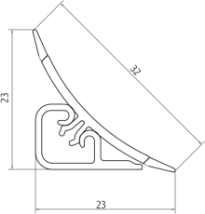 Плинтус LB-23, L=3000мм, черная бронза в Бородино - borodino.katalogmebeli.com | фото 2