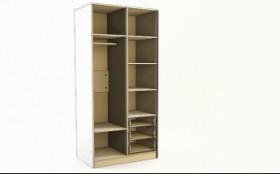 Шкаф 2-х створчатый с ящиками Бэлла (Выбеленное дерево/Белый) в Бородино - borodino.katalogmebeli.com | фото 3