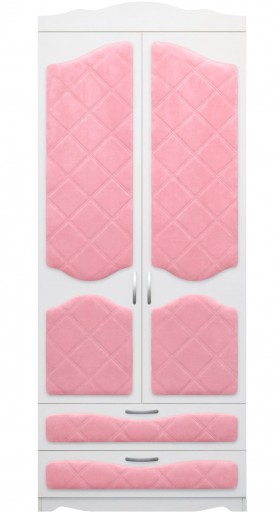 Шкаф 2-х створчатый с ящиками серии Иллюзия 36 Светло-розовый в Бородино - borodino.katalogmebeli.com | фото 1