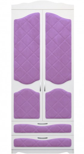 Шкаф 2-х створчатый с ящиками серии Иллюзия 67 Светло-фиолетовый в Бородино - borodino.katalogmebeli.com | фото 1