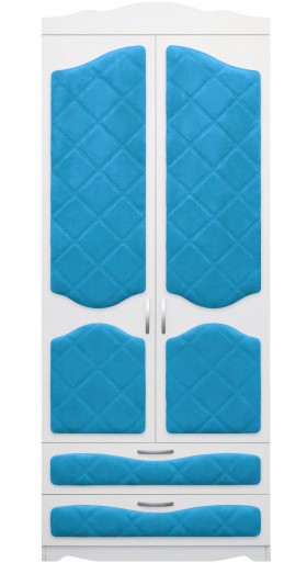 Шкаф 2-х створчатый с ящиками серии Иллюзия 84 Ярко-голубой в Бородино - borodino.katalogmebeli.com | фото