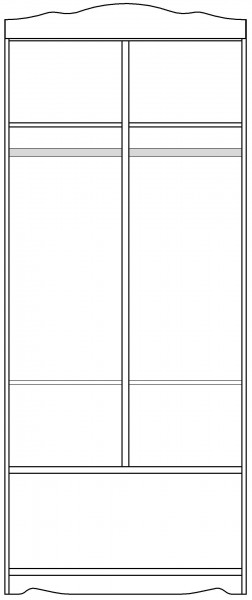 Шкаф 2-х створчатый серии Иллюзия 33 Сиреневый в Бородино - borodino.katalogmebeli.com | фото 5