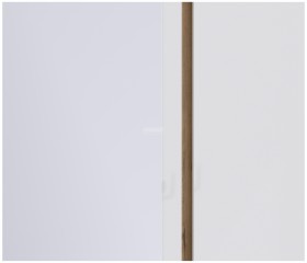 Веста СБ-2258 Шкаф 3х дверный с зеркалом Дуб Бунратти/Белый глянец в Бородино - borodino.katalogmebeli.com | фото 2