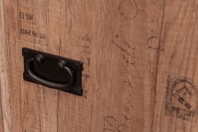 Шкаф для белья «Пилигрим» (Дуб Каньон светлый, Фон серый) в Бородино - borodino.katalogmebeli.com | фото 4