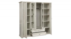 Шкаф для одежды "Сохо" (бетон пайн белый/2 ящика/зеркало) в Бородино - borodino.katalogmebeli.com | фото 6