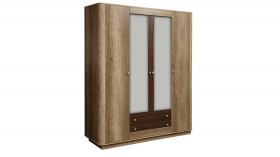 Шкаф для одежды "Фантазия" (дуб каньон/белый/кальяри/4 двери) в Бородино - borodino.katalogmebeli.com | фото
