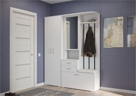 шкаф для одежды Домино 600 Белый в Бородино - borodino.katalogmebeli.com | фото 3