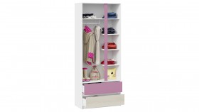 Шкаф для одежды комбинированный «Сканди» Дуб Гарден/Белый/Лиловый в Бородино - borodino.katalogmebeli.com | фото 4