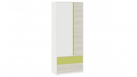 Шкаф для одежды комбинированный «Сканди» Дуб Гарден/Белый/Зеленый в Бородино - borodino.katalogmebeli.com | фото