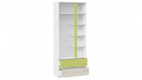 Шкаф для одежды комбинированный «Сканди» Дуб Гарден/Белый/Зеленый в Бородино - borodino.katalogmebeli.com | фото 3