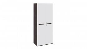 Шкаф для одежды с 2-мя дверями «Фьюжн» Белый глянец/Венге Линум в Бородино - borodino.katalogmebeli.com | фото