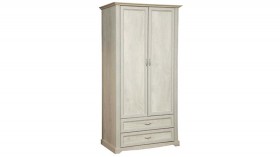 Шкаф для одежды "Сохо" (бетон пайн белый/2 ящика/зеркало) в Бородино - borodino.katalogmebeli.com | фото 2