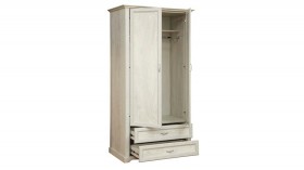 Шкаф для одежды "Сохо" (бетон пайн белый/2 ящика/зеркало) в Бородино - borodino.katalogmebeli.com | фото 3