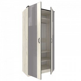Техно ЛД 678.130.000.007 Шкаф 2-хстворчатый с комбинированными дверями (Дуб Крафт белый/Серый шифер) в Бородино - borodino.katalogmebeli.com | фото 6