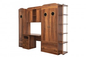 Шкаф комбинированный для белья «Навигатор» (Дуб Каньон) в Бородино - borodino.katalogmebeli.com | фото 6