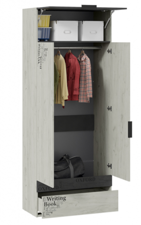 Шкаф комбинированный для одежды «Оксфорд-2» в Бородино - borodino.katalogmebeli.com | фото 2