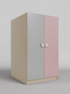 Шкаф под кровать второго яруса Грэйси (Розовый/Серый/корпус Клен) в Бородино - borodino.katalogmebeli.com | фото