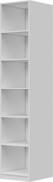 Шкаф ШР-1 зеркало, левый, Вива (Белый/Белый глянец/Платина) в Бородино - borodino.katalogmebeli.com | фото 2