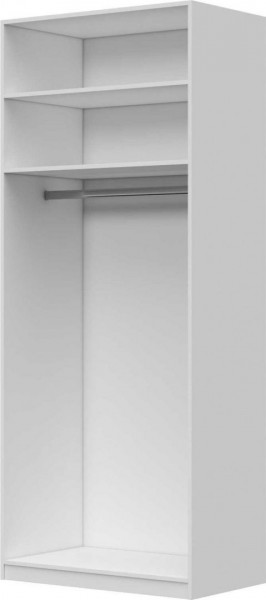 Шкаф ШР-2 без зеркал, Вива (Белый/Белый глянец/Платина) в Бородино - borodino.katalogmebeli.com | фото 2