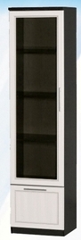 Шкаф средний с ящиком и стеклодверью ДЛЯ ГОСТИНОЙ ШСЯС-450 Венге/Дуб выбеленный в Бородино - borodino.katalogmebeli.com | фото