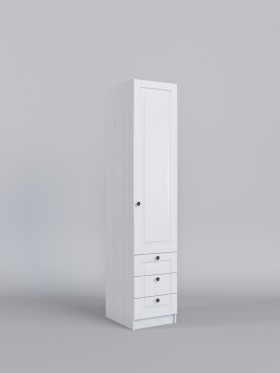 Шкаф угловой (секция с ящиками) Классика (Белый/корпус Выбеленное дерево) в Бородино - borodino.katalogmebeli.com | фото 1