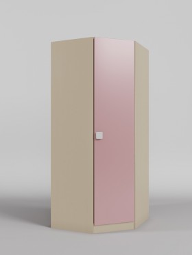 Шкаф угловой (угловая секция) Грэйси (Розовый/корпус Клен) в Бородино - borodino.katalogmebeli.com | фото