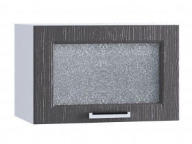 Шкаф верхний горизонтальный со стеклом 500, ШВГС 500 (Клен серый/корпус белый) в Бородино - borodino.katalogmebeli.com | фото