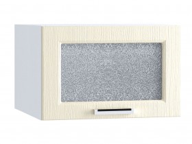 Шкаф верхний горизонтальный со стеклом 510, ШВГС 510 (Клен крем/корпус белый) в Бородино - borodino.katalogmebeli.com | фото