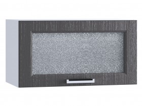 Шкаф верхний горизонтальный со стеклом 600, ШВГС 600 (Клен серый/корпус белый) в Бородино - borodino.katalogmebeli.com | фото