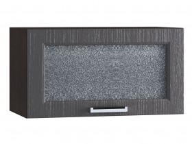 Шкаф верхний горизонтальный со стеклом 600, ШВГС 600 (Клен серый/корпус венге) в Бородино - borodino.katalogmebeli.com | фото