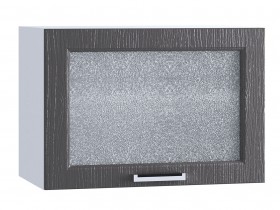 Шкаф верхний горизонтальный со стеклом 609, ШВГС 609 (Клен серый/корпус белый) в Бородино - borodino.katalogmebeli.com | фото