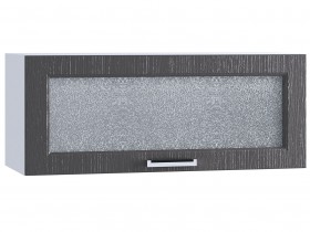 Шкаф верхний горизонтальный со стеклом 800, ШВГС 800 (Клен серый/корпус белый) в Бородино - borodino.katalogmebeli.com | фото