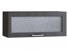 Шкаф верхний горизонтальный со стеклом 800, ШВГС 800 (Клен серый/корпус венге) в Бородино - borodino.katalogmebeli.com | фото