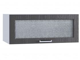 Шкаф верхний горизонтальный со стеклом 810, ШВГС 810 (Клен серый/корпус белый) в Бородино - borodino.katalogmebeli.com | фото