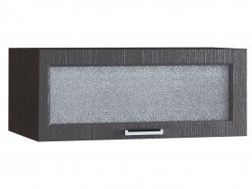 Шкаф верхний горизонтальный со стеклом 810, ШВГС 810 (Клен серый/корпус венге) в Бородино - borodino.katalogmebeli.com | фото