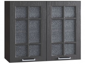 Шкаф верхний со стеклом 800, ШВС 800 (Клен серый/корпус венге) в Бородино - borodino.katalogmebeli.com | фото