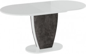 Стол обеденный «Монреаль» Тип 1 (Белый глянец/Моод темный) в Бородино - borodino.katalogmebeli.com | фото 2