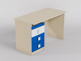 Стол (прямая столешница) Скай люкс (Синий/Белый/корпус Клен) в Бородино - borodino.katalogmebeli.com | фото 1