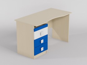 Стол (столешница с выемкой) Скай люкс (Синий/Белый/корпус Клен) в Бородино - borodino.katalogmebeli.com | фото