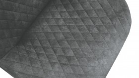 Стул «Оливер» К1С Черный муар/Микровелюр Wellmart Graphite в Бородино - borodino.katalogmebeli.com | фото 3