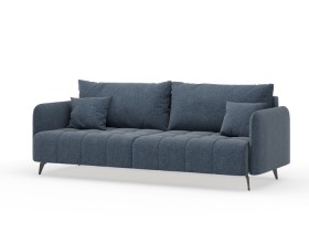 Валериан диван трёхместный прямой Синий, ткань RICO FLEX 101 в Бородино - borodino.katalogmebeli.com | фото