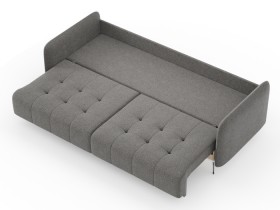 Валериан диван трёхместный прямой Стальной, ткань RICO FLEX 9292 в Бородино - borodino.katalogmebeli.com | фото 3