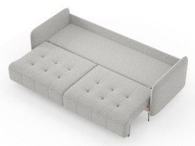 Валериан диван трёхместный прямой Светло-серый, ткань RICO FLEX 108 в Бородино - borodino.katalogmebeli.com | фото 2