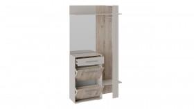 Шкаф для одежды «Нуар» тип 1 Фон серый/Дуб сонома в Бородино - borodino.katalogmebeli.com | фото 3