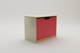 Ящик для игрушек Бэрри (Бежевый/Красный/корпус Клен) в Бородино - borodino.katalogmebeli.com | фото